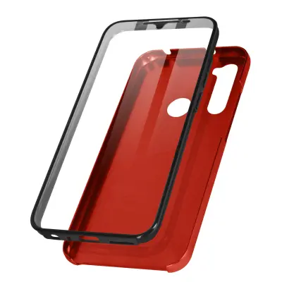 Maska za Xiaomi Redmi Note 8 i Note 8 2021 kruta leđa i meka prednja - crvena