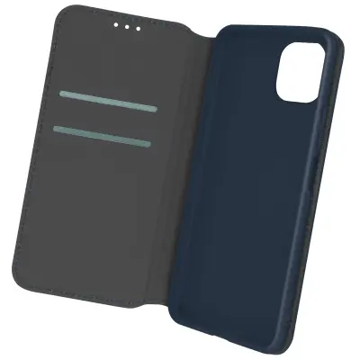 Maska Samsung Galaxy A22 5G Novčanik funkcija video postolja tamnoplava