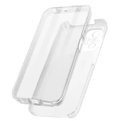 Maska za Xiaomi Redmi Note 10 Pro kruta leđa i meka prednja - prozirna