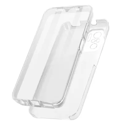 Maska Redmi Note 10 i Note 10s kruta leđa meka prednja prozirna