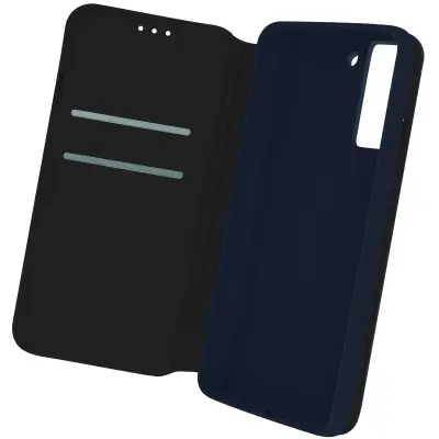 Samsung Galaxy S21 FE novčanik, funkcija video postolja, ponoćno plava