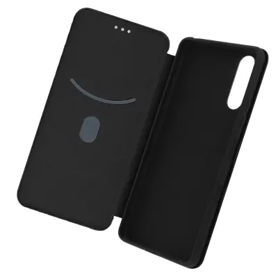 Futrola za Sony Xperia 10 III, s držačem kartica i remenom, efekt karbona, crna