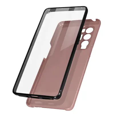 Maska Oppo Find X3 Neo kruta leđa i meka prednja - rose champagne