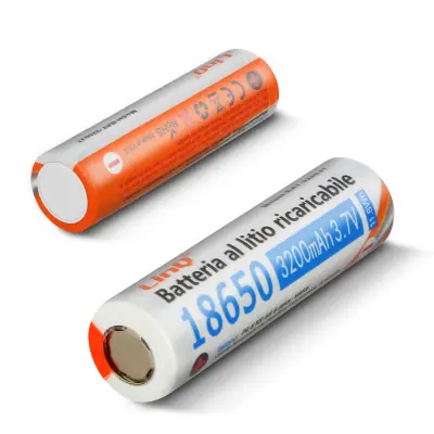 2 Baterije 18650 Litij 3200mAh 3.7V Punjive Ravna glava 3200JT LinQ