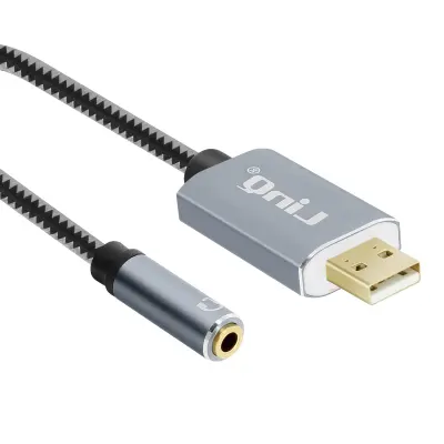 Audio adapter USB na Jack 3.5mm Funkcija audio i mikrofon U3530 LinQ Sivo