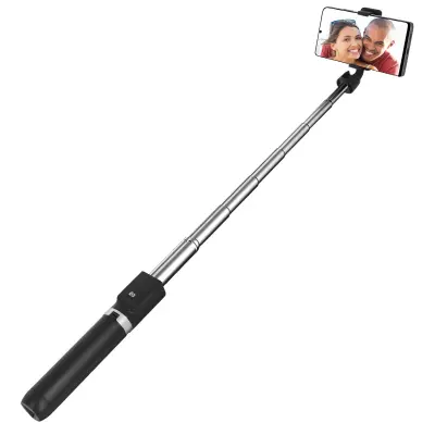 Bežični Bluetooth selfie štap s funkcijom tronošca Podesiva visina - Crni