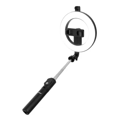 Selfie štap za pametni telefon Ring Light Tronožac Bluetooth okidač LinQ Crni