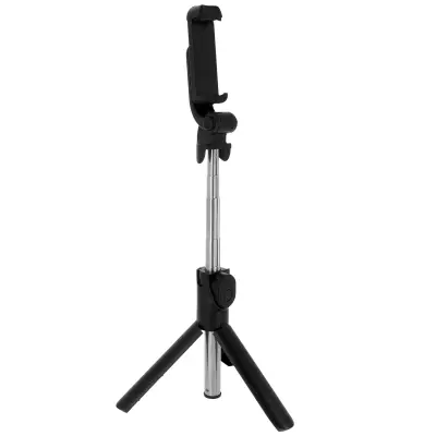 Selfie štap s tronošcem Bluetooth daljinski upravljač Produživa ruka 68 cm - Crni
