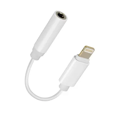 Audio adapter iPhone Lightning muški na Jack 3.5mm ženski Bijeli