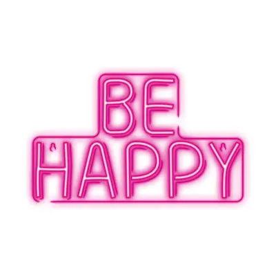 Neonska LED svjetiljka – natpis 'Be Happy'
