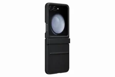 Kožna maska za Samsung Galaxy Z Flip5 crna EF-VF731PBEGWW