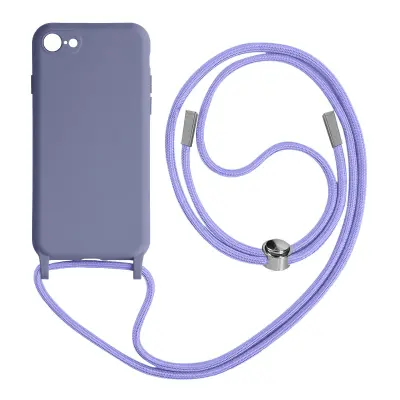 Maska s uzicom iPhone 7, 8, SE 2020, 2022 Polutvrda Traka za vrat Lavanda