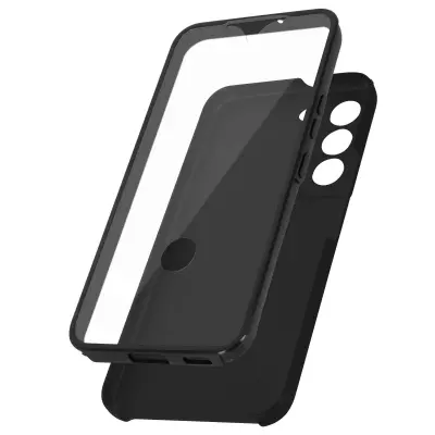 Potpuna maska Samsung Galaxy S22 Kruta leđa i Meka prednja Crna