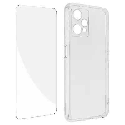 Maska Realme 9 Pro Plus i 9 4G meki silikon + kaljeno staklo 9H prozirna