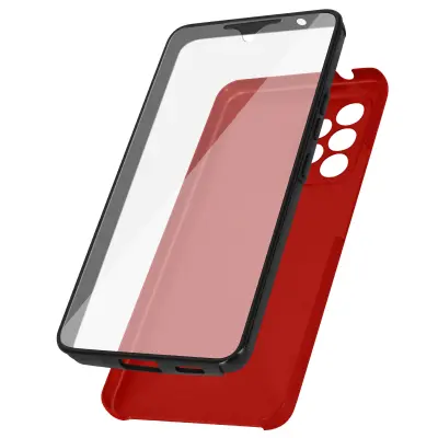 Potpuna maska Samsung Galaxy A53 5G Kruta leđa i Meka prednja Crvena