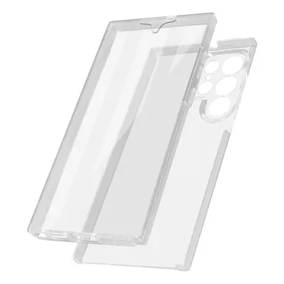Navlaka Samsung S22 Ultra Stražnja Kruta Transparentna i Prednja Mekana Transparentna