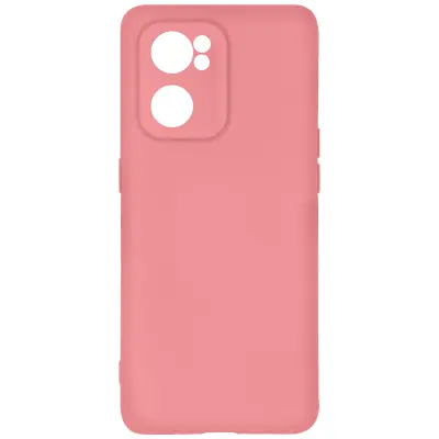 Maska Oppo Find X5 Lite polutvrdi silikon Soft-touch tanka ružičasta