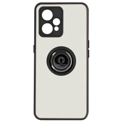 Maska Realme 9 Pro Plus i 9 4G dvo-materijalna metalni prsten stalak crna