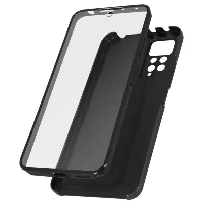 Navlaka 360 za Xiaomi Redmi Note 11 Pro 5G Stražnja Kruta i Prednja Mekana crna