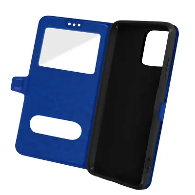 Futrola iPhone 13 s dvostrukim prozorom video stalak plava
