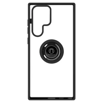 Navlaka Samsung Galaxy S22 Ultra Bi-materijal Metalni Prsten Video Postolje crna