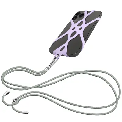 Vezica za pametni telefon s univerzalnim silikonom rastezljiva podesiva 90cm lavanda