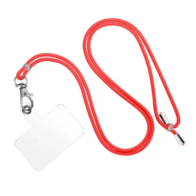 Vezica za pametni telefon univerzalna pleteni najlon podesiva 90cm crvena