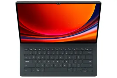 Originalno kućište s tipkovnicom Samsung Tab S9 Ultra QWERTY, poklopac u stilu knjige, crna tipkovnica