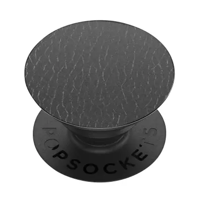 Pebbled Vegan Leather Black Removable Grip with Standfunction Premium Crna