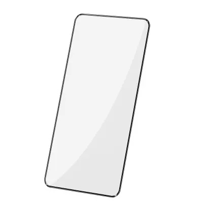 Kaljeno Staklo za Samsung S23 Tvrdoća 9H Anti-ogrebotine Obrub Aluminij Crni