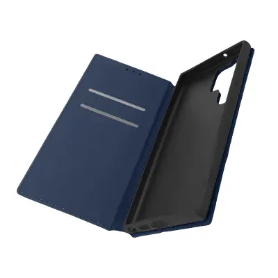 Futrola za Samsung Galaxy S23 Ultra, preklopna, za kartice, stalak za video, plava