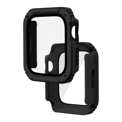 Potpuna zaštita od kaljenog stakla Apple Watch Series 6 / 5 / 4 / SE 44mm crna