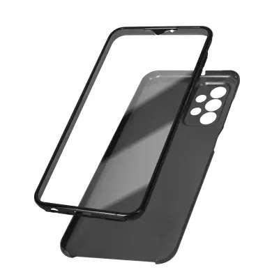 Potpuna maska za Galaxy A23 5G Kruta leđa i Meka prednja Crna