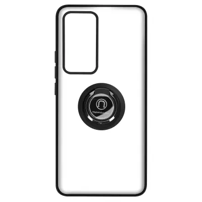 Maska za Xiaomi 12T i 12T Pro prsten kompatibilan s magnetskim stalkom crna