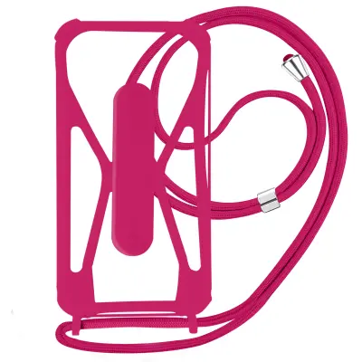 Univerzalna silikonska maska s uzicom Antišok kutovi Stalak Fuchsia