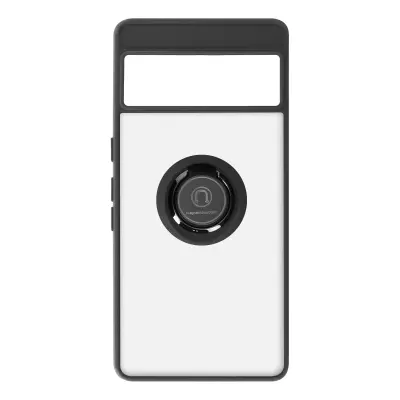 Maska za Google Pixel 7 dvo-materijalna metalni prsten stalak crna