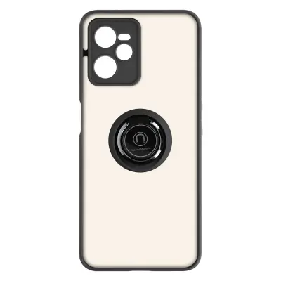 Maska Realme C35 dvo-materijalna metalni prsten stalak crna