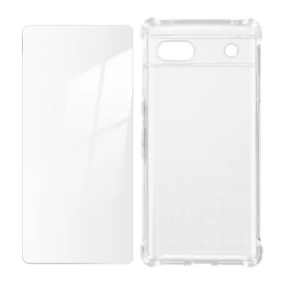 Paket zaštite Google Pixel 6a Pojačana maska + Prozirno zaštitno staklo