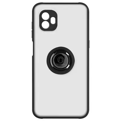 Navlaka Samsung Galaxy Xcover 6 Pro Bi-materijal Metalni Prsten Video Postolje crna