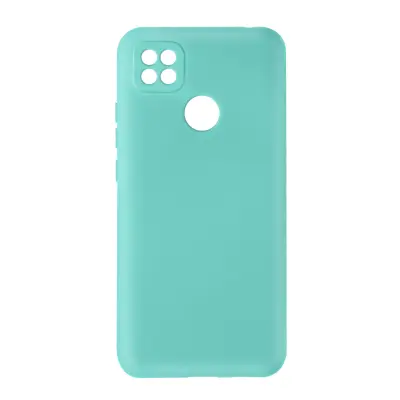 Maska za Xiaomi Redmi 10A silikon polutvrda Soft-touch tanka tirkizna