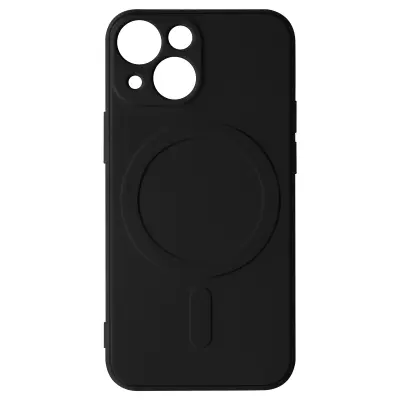 Magsafe maska iPhone 13 silikon unutrašnjost Soft-touch Mag Cover crna