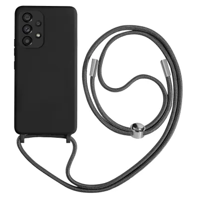 Maska s uzicom Samsung Galaxy A53 5G Polutvrda Traka za vrat 80cm Crna