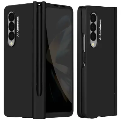 Maska za Galaxy Z Fold 4 Soft Touch s folijom za ekran i olovkom crna