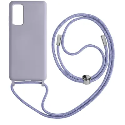 Maska s uzicom Samsung Galaxy S20 FE Polutvrda Traka za vrat 80cm Ljubičasta