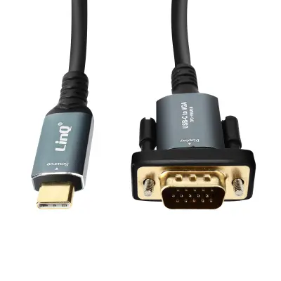 USB-C na VGA kabel Full HD 1080p Plug and Play duljina 1.8m LinQ