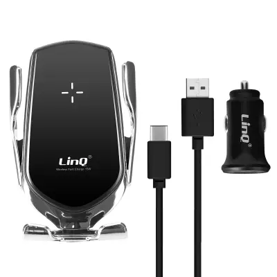 Auto Nosač 3 u 1 za Smartphone Indukcijsko Punjenje 15W Rotacija 360° LinQ