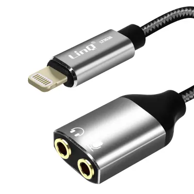 Audio adapter Lightning na Double Jack 3.5mm ženski Slušalice + Mikrofon