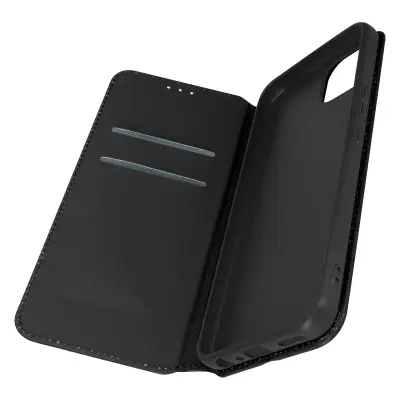 Futrola za Wiko T10, preklopna, za kartice, stalak za video, crna