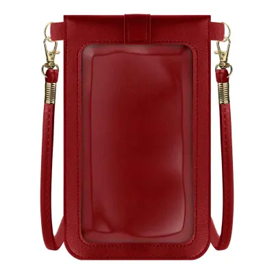 Torba Messenger za Smartphone Taktilni Prozor s Remenom 1.40m crvena