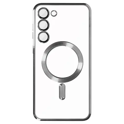 MagSafe maska za Samsung S23 silikon zaštita kamere prozirna / srebrna